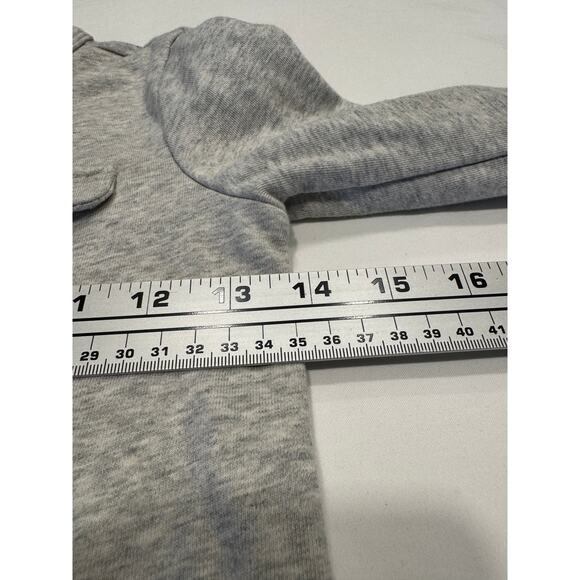 Crewcuts x J.Crew Girls Lady Jacket Sweatshirt Dress 7 Dusk Grey Button Front - Picture 7 of 10